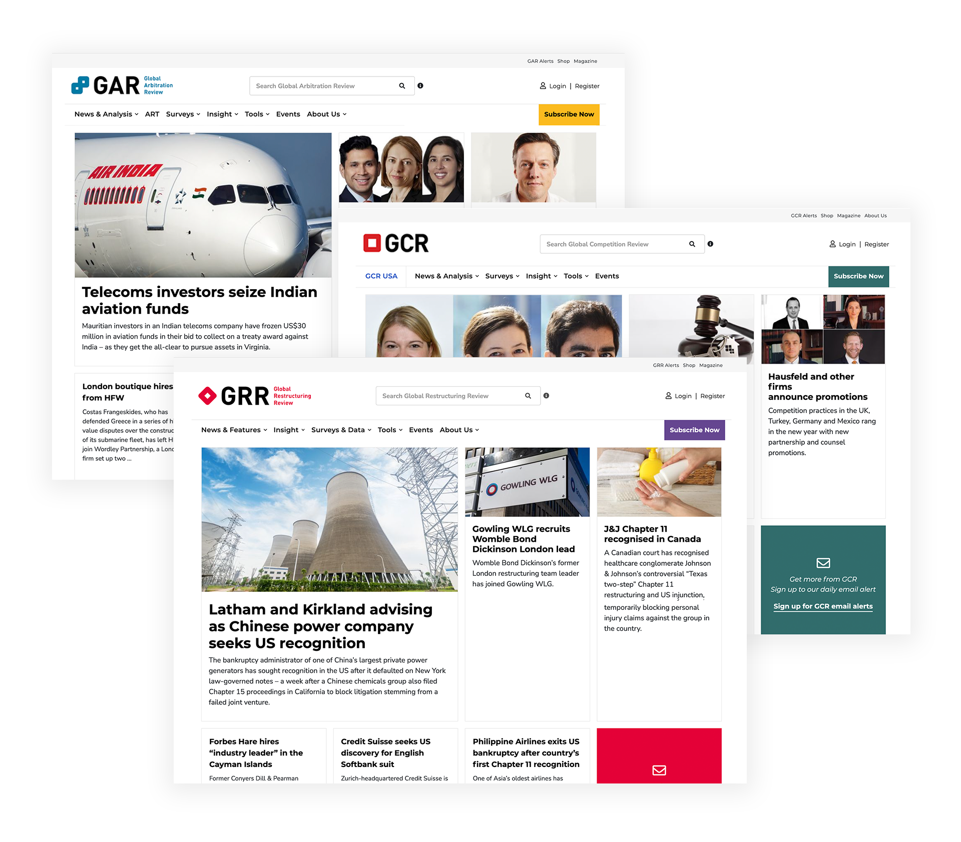 GAR GRR and GCR Homepages
