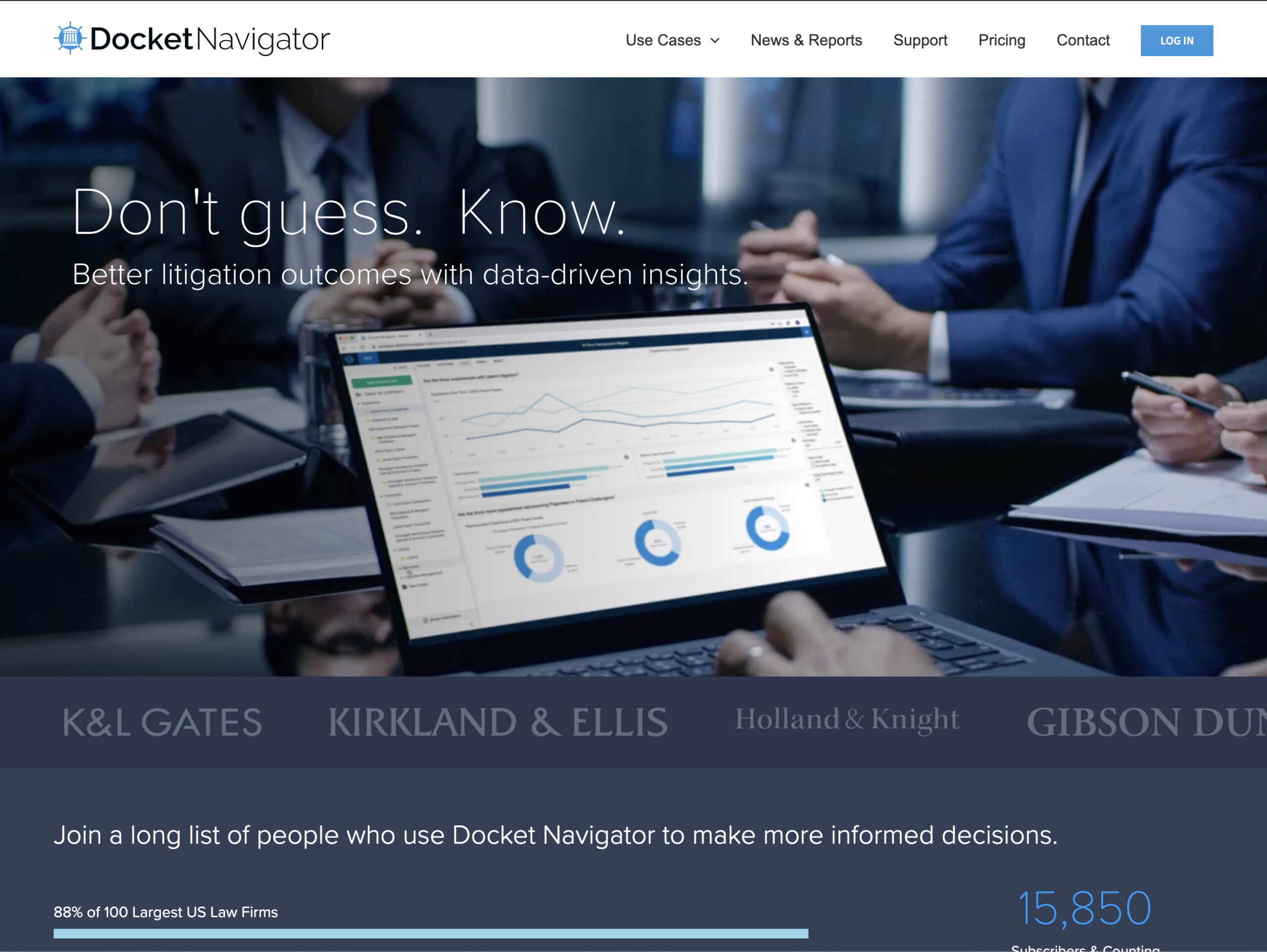 Docket Navigator Screen Shot