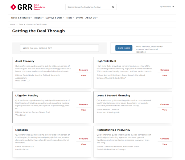 Interface showing Q&A guides on GRR